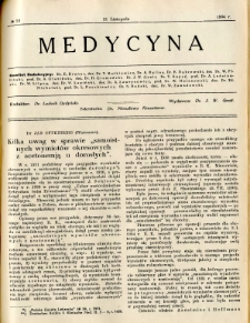 Medycyna 1934 R.8 nr 22