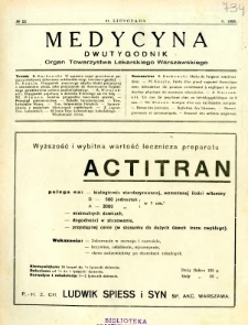 Medycyna 1935 R.9 nr 22