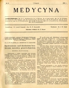 Medycyna 1936 R.10 nr 15