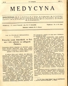 Medycyna 1936 R.10 nr 22