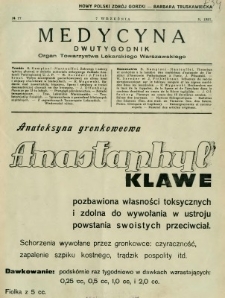 Medycyna 1937 R. 11 nr 17