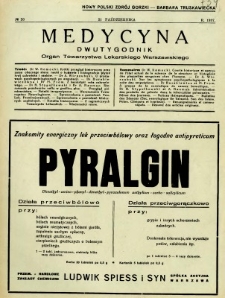 Medycyna 1937 R. 11 nr 20