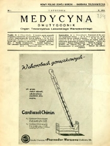 Medycyna 1938 R. 12 nr 1