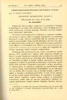 Polska Stomatologja oraz Przegląd Dentystyczny 1938 R.16 nr 4