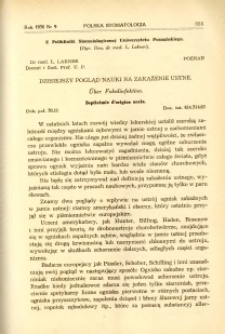 Polska Stomatologja oraz Przegląd Dentystyczny 1938 R.16 nr 9