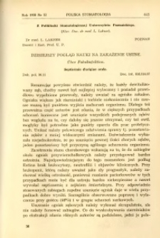 Polska Stomatologja oraz Przegląd Dentystyczny 1938 R.16 nr 12