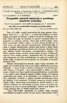 Polska Stomatologja oraz Przegląd Dentystyczny 1939 R.17 nr 4