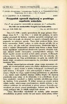 Polska Stomatologja oraz Przegląd Dentystyczny 1939 R.17 nr 4