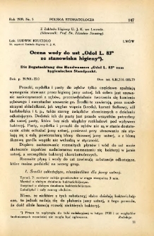 Polska Stomatologja oraz Przegląd Dentystyczny 1939 R.17 nr 5