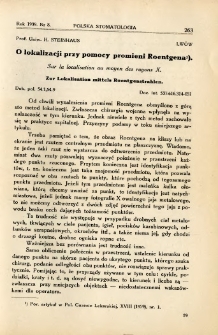 Polska Stomatologja oraz Przegląd Dentystyczny 1939 R.17 nr 8
