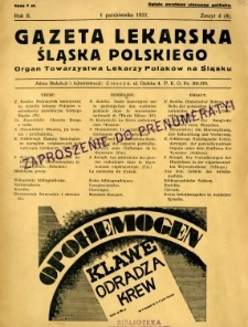 Gazeta Lekarska Śląska Polskiego 1937 R.2 z.4