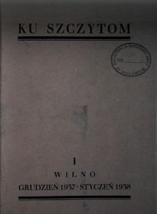 Ku Szczytom 1937/1938, R. 1, z.1