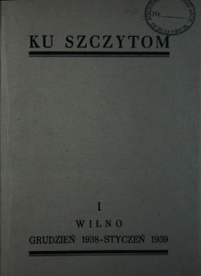 Ku Szczytom 1938/1939, R. 2, z.1