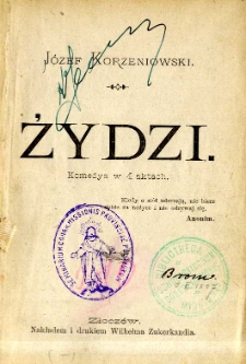 Żydzi : komedya w 4 aktach