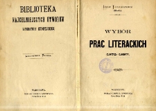 Wybór prac literackich (1872-1897)