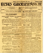 Echo Grodzieńskie / Straż Kresowa. R. 4 1921 nr 188