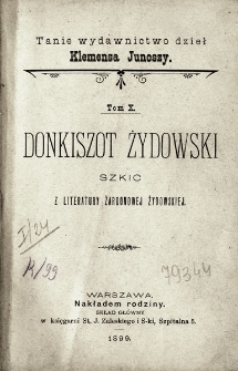 Donkiszot żydowski : szkic z literatury żargonowej żydowskiej