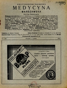 Medycyna Warszawska 1929 nr 11