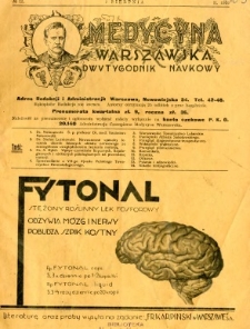 Medycyna Warszawska 1930 nr 15