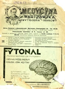 Medycyna Warszawska 1930 nr 17