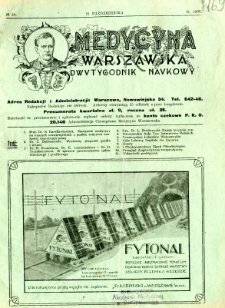 Medycyna Warszawska 1930 nr 20