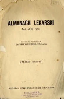 Almanach Lekarski : na rok 1932