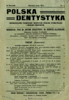 Polska Dentystyka 1924 R.2 nr 1