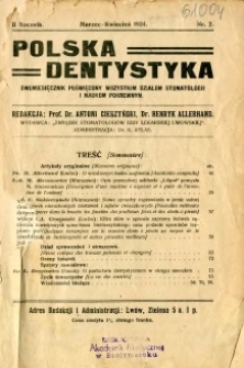 Polska Dentystyka 1924 R.2 nr 2