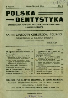Polska Dentystyka 1924 R.2 nr 4