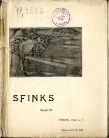 Sfinks : czasopismo literacko-artystyczne i naukowe 1910 R. 3 nr 3