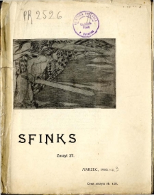 Sfinks : czasopismo literacko-artystyczne i naukowe 1910 R. 3 nr 3