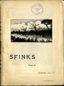 Sfinks : czasopismo literacko-artystyczne i naukowe 1910 R. 3 nr 4