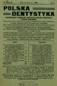 Polska Dentystyka 1926 R.4 nr 3
