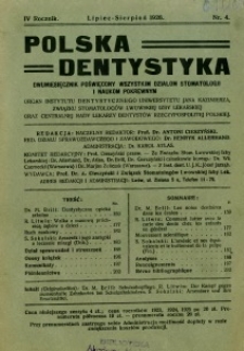 Polska Dentystyka 1926 R.4 nr 4