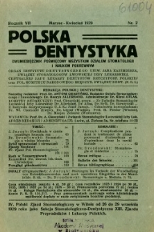 Polska Dentystyka 1929 R.7 nr 2
