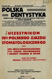 Polska Dentystyka 1929 R.7 nr 5