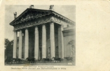 Vom östlichen Kriegsschauplatz. Deutsches Militär passiert den Kathedralenplatz in Wilna. (Z frontu wschodniego. Wojsko niemieckie na Placu Katedralnym w Wilnie)