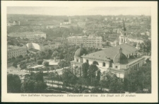 Vom östlichen Kriegsschauplatz. Totalansicht von Wilna. Die Stadt mit 37 Kirchen. (Z frontu wschodniego. Panorama Wilna. Miasto 37 kościołów)