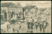 Blick auf den Wochenmarkt von Lida. (Targ w Lidzie)