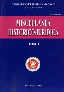 Miscellanea Historico-Iuridica Bialostocensia. T. 2