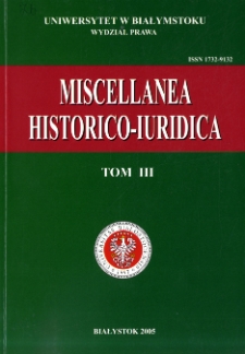 Miscellanea Historico-Iuridica Bialostocensia. T. 3