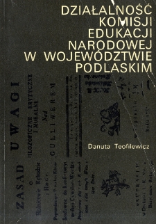 Działalność Komisji Edukacji Narodowej w województwie podlaskim 1773-1794