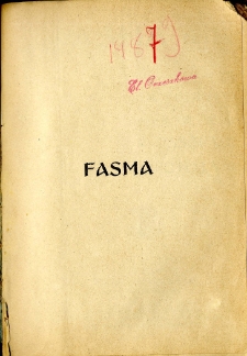 Fasma : drama lirico in tre atti
