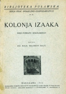 Kolonja Izaaka : wieś powiatu sokólskiego.