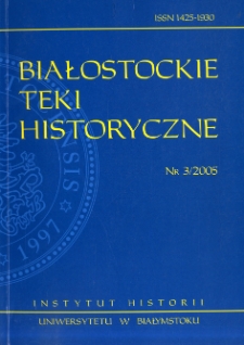 Białostockie Teki Historyczne. T. 3