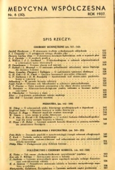 Medycyna Współczesna 1937 R.3 nr 6