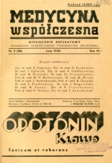 Medycyna Współczesna 1938 R.4 nr 2