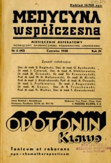 Medycyna Współczesna 1938 R.4 nr 6