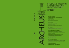 Archeus : studia z bioetyki i antropologii filozoficznej. T. 8