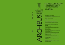 Archeus : studia z bioetyki i antropologii filozoficznej. T. 11